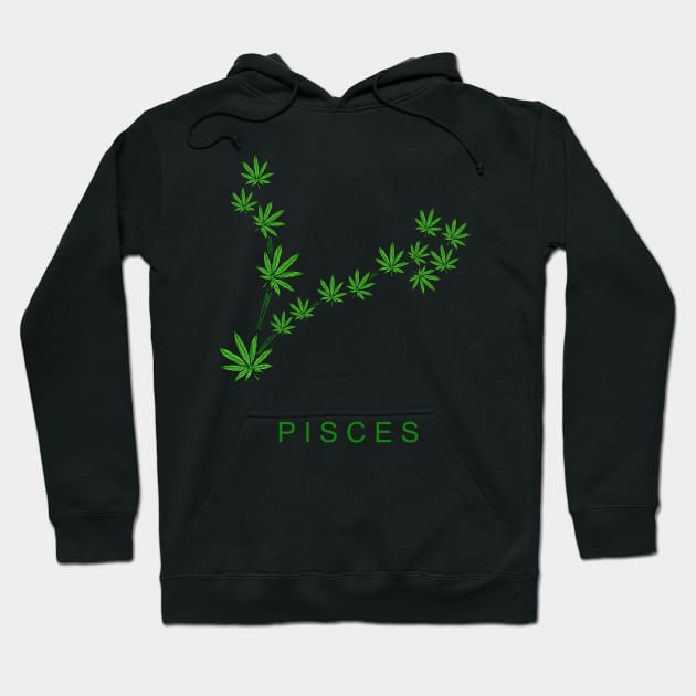 PISCES WEED ZODIAC Hoodie by AWANG ART STUDIO